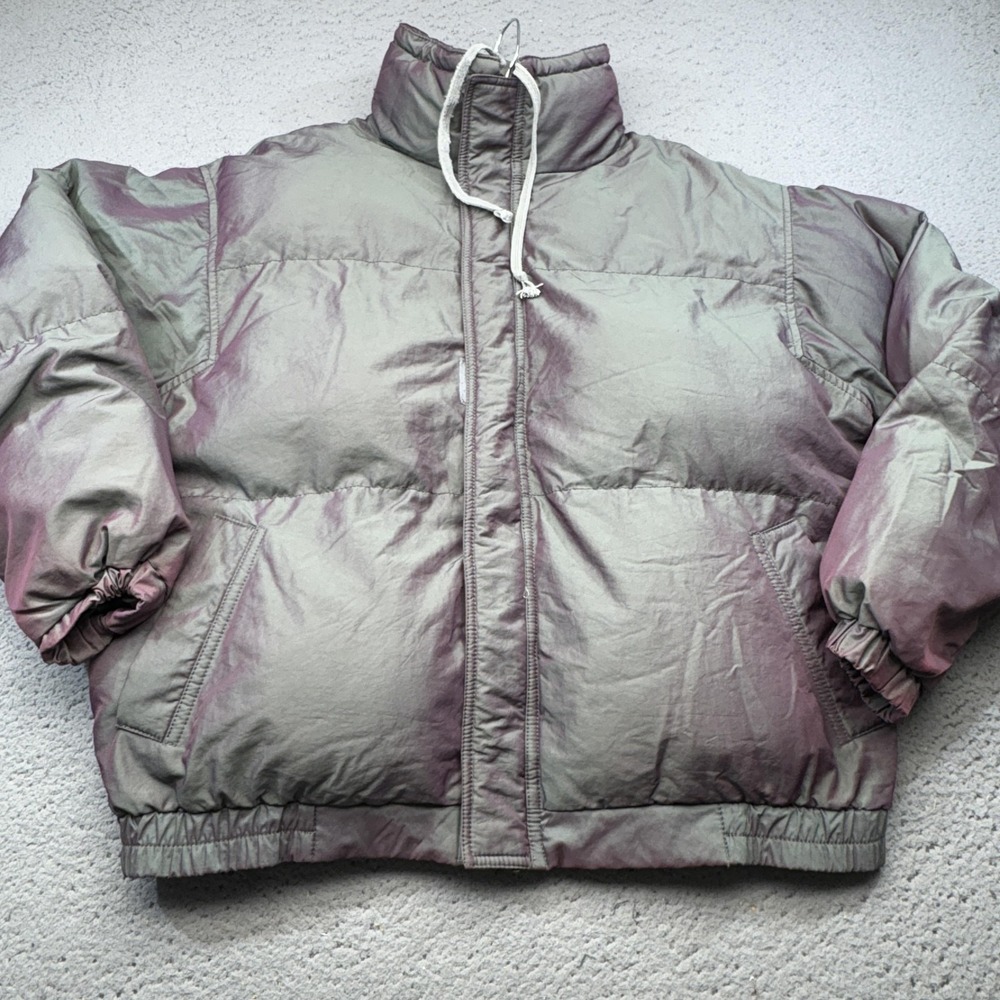 ESSENTIALS FEAR OF GOD Jacket Mens S Gray Puffer‎ Short Cotton Stand-Up Collar